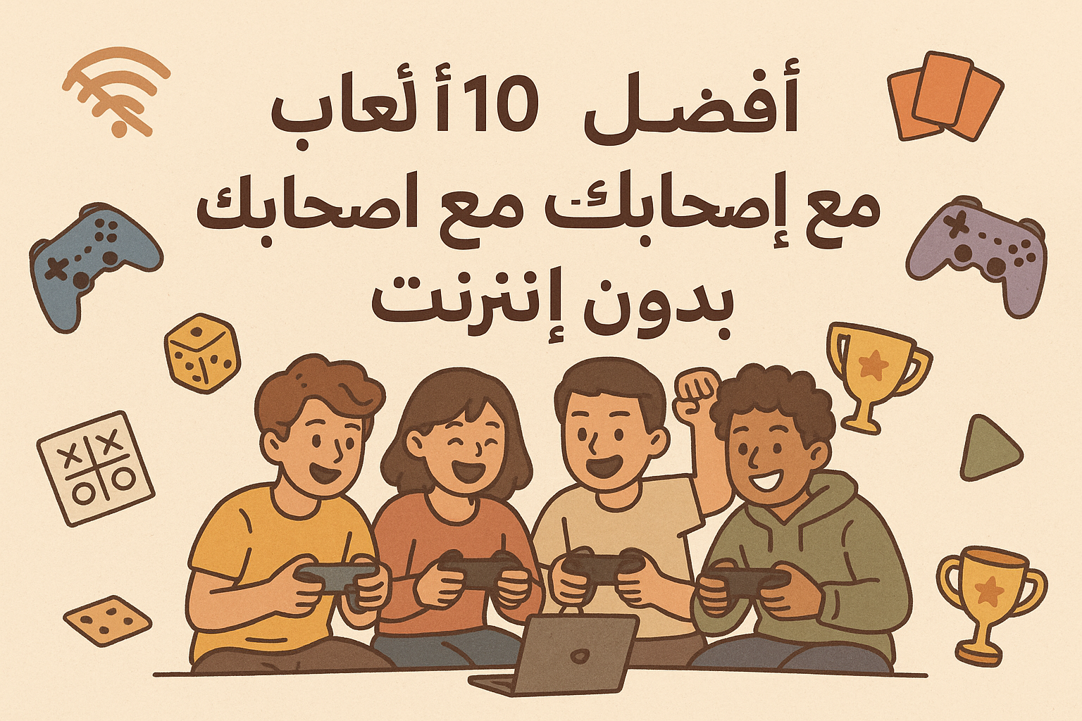 Background أفضل 10 ألعاب بدون اتترنت للموبايل مع الاصدقاء 2025 